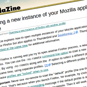 Dos (o más) Instancias de Firefox corriendo al mismo tiempo
