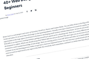 Más de 40 recursos de diseño y desarrollo web para principiantes