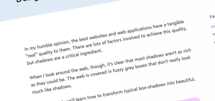 Diseñando hermosas sombras en CSS