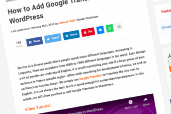 Cómo agregar el traductor de Google en WordPress