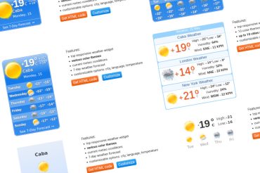 Widgets meteorológicos para el sitio web