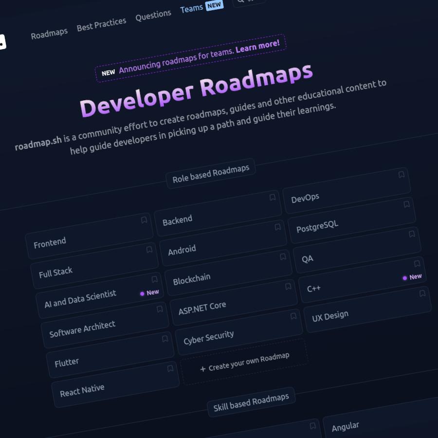 Developer Roadmaps WD5 Web Design