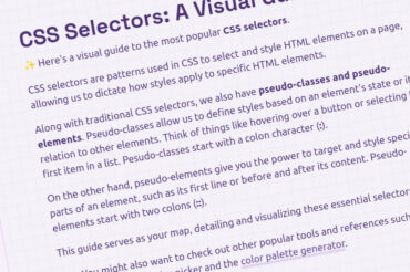 Selectores CSS: una guía visual