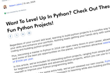 ¿Quieres subir de nivel en Python? ¡Mira estos divertidos proyectos de Python!