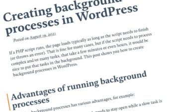 Creando procesos en segundo plano en WordPress