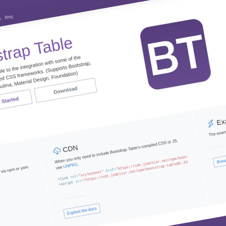 Bootstrap-table - WD5 Web Design