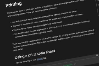 CSS para imprimir página web
