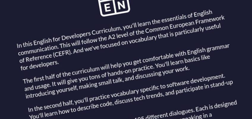 Curso Inglés para Desarrolladores