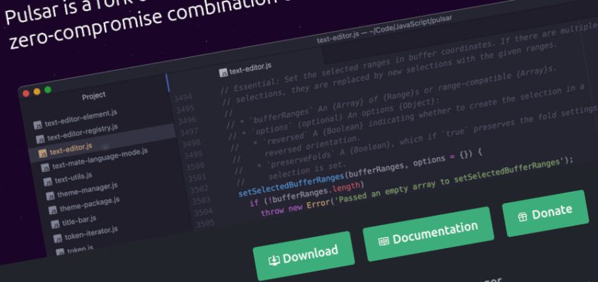 Pulsar editor de texto (ex Atom)